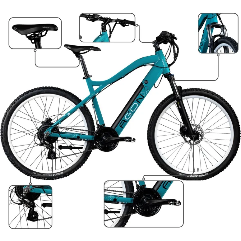 Rower Elektryczny Górski 27,5 MTB 250W Altus Hydraulika Shimano Stopka