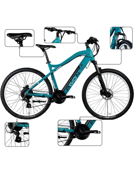 Rower Elektryczny Górski 27,5 MTB 250W Altus Hydraulika Shimano Stopka