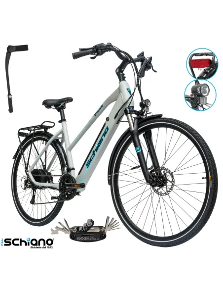 Rower Elektryczny Damski Trekkingowy 28 Aluminium Hydraulika LCD 250W Acera