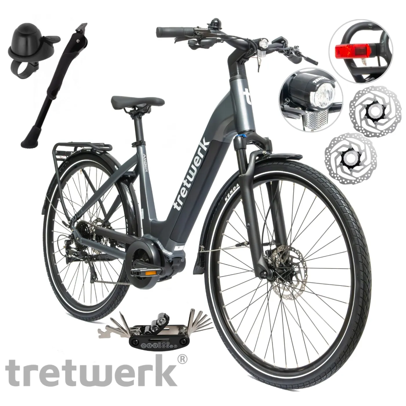 Rower Elektryczny Damski Miejski 28" SHIMANO 250 W LCD Hydraulika Aluminium