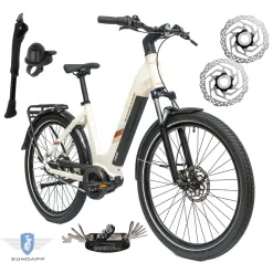 Rower Elektryczny Damski Miejski 27,5" SHIMANO Nexus LCD Aplikacja 250 W