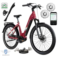 Rower Elektryczny Damski Miejski 27,5 SHIMANO Nexus LCD Aplikacja 2025 250W