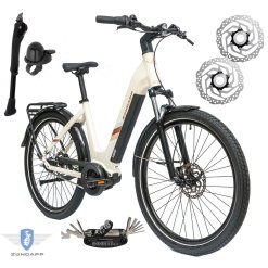 Rower Elektryczny Damski Miejski 27,5" SHIMANO Nexus Aplikacja 250 W 2025