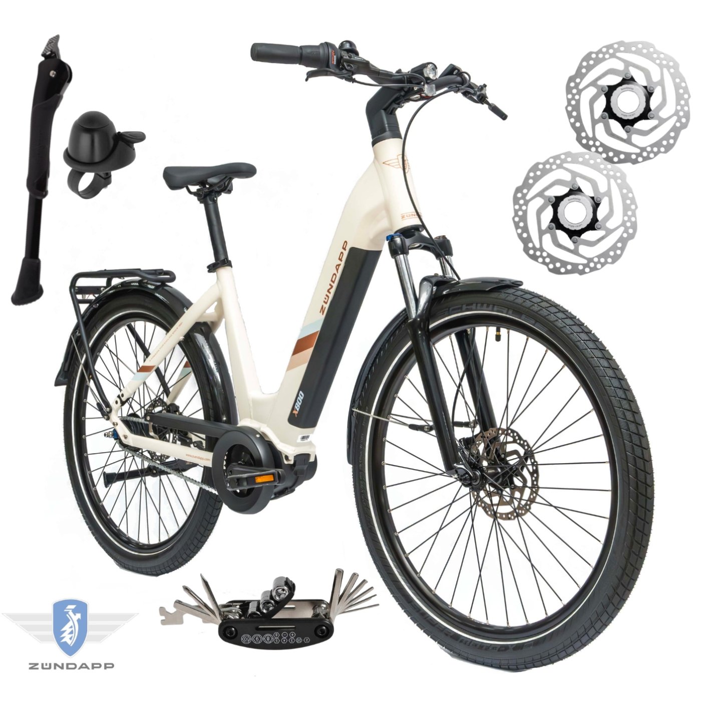 Rower Elektryczny Damski Miejski 27,5" SHIMANO Nexus Aplikacja 250 W 2025