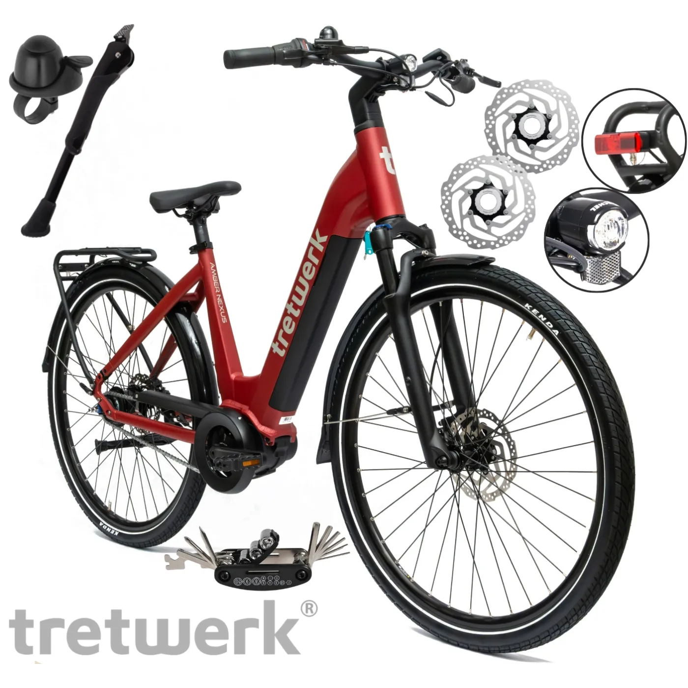Rower Elektryczny Damski Miejski 28" SHIMANO Nexus Hydraulika Alu LCD 250 W
