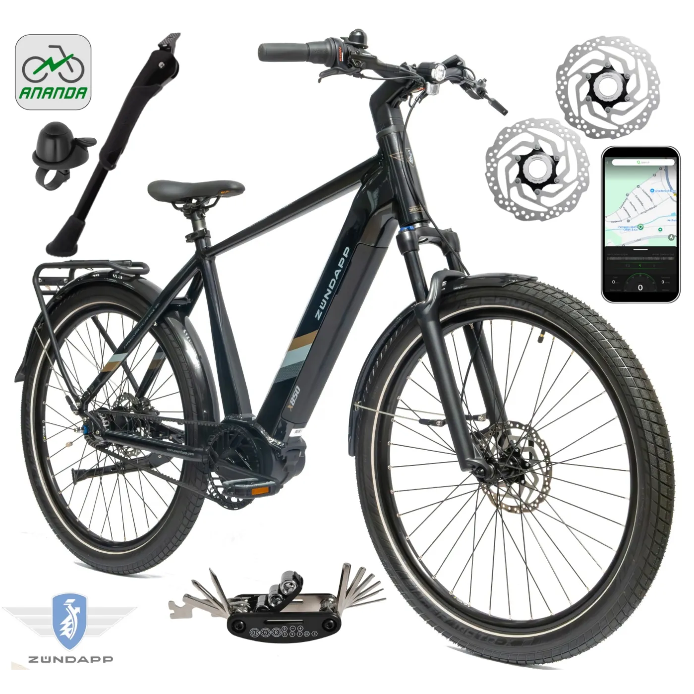 Rower Elektryczny Męski Miejski 27,5" SHIMANO Nexus Aplikacja 2025 LCD 250W