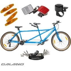 Rower Tandem Damski Męski Miejski Trekkingowy 26" SHIMANO Aluminium Dzwonek