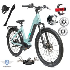 Rower Elektryczny Damski Trekkingowy 27,5 SHIMANO Nexus LCD Hydraulika 250W