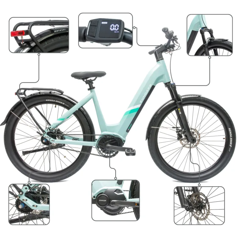 Rower Elektryczny Damski Trekkingowy 27,5 SHIMANO Nexus LCD Hydraulika 250W