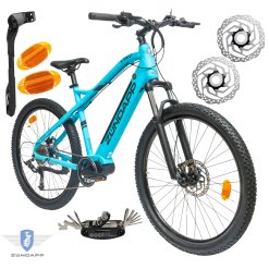 Rower Elektryczny Męski Damski Górski 27,5" SHIMANO 250 W MTB LCD Alu Amory
