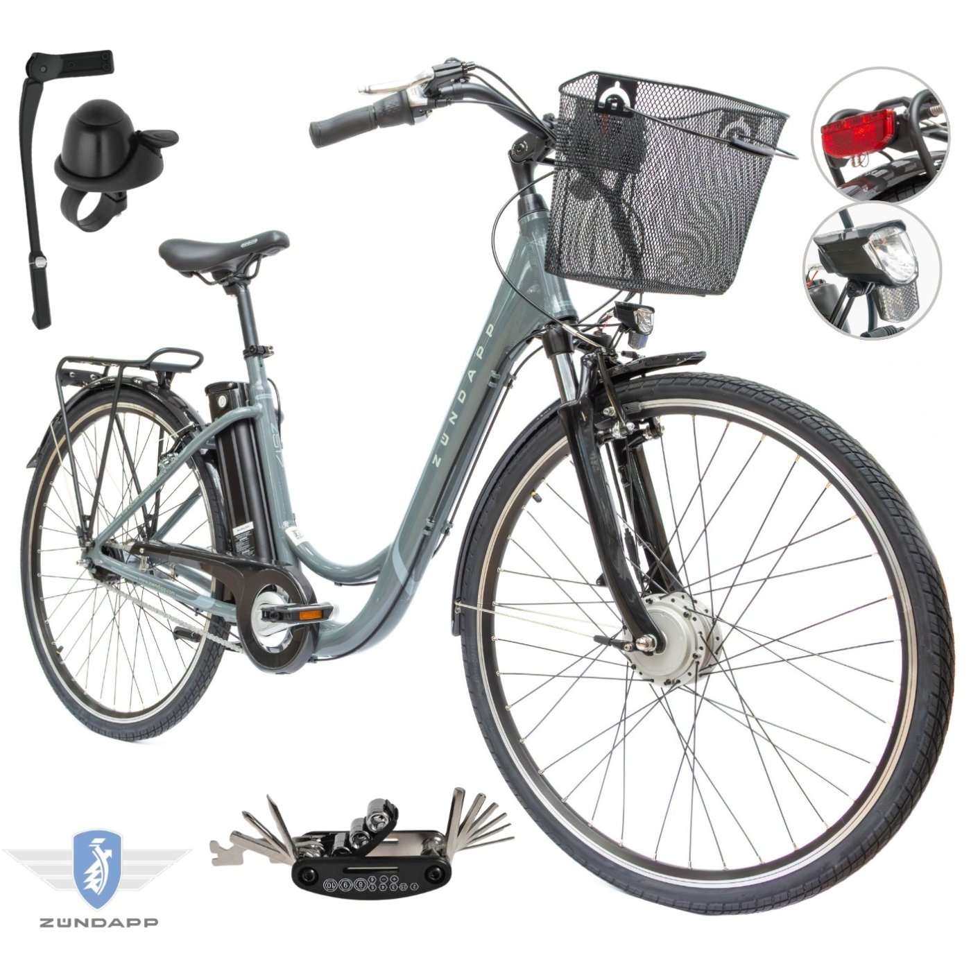 Rower Elektryczny Damski Miejski 28 SHIMANO Nexus 250 W LCD Aluminium Amory