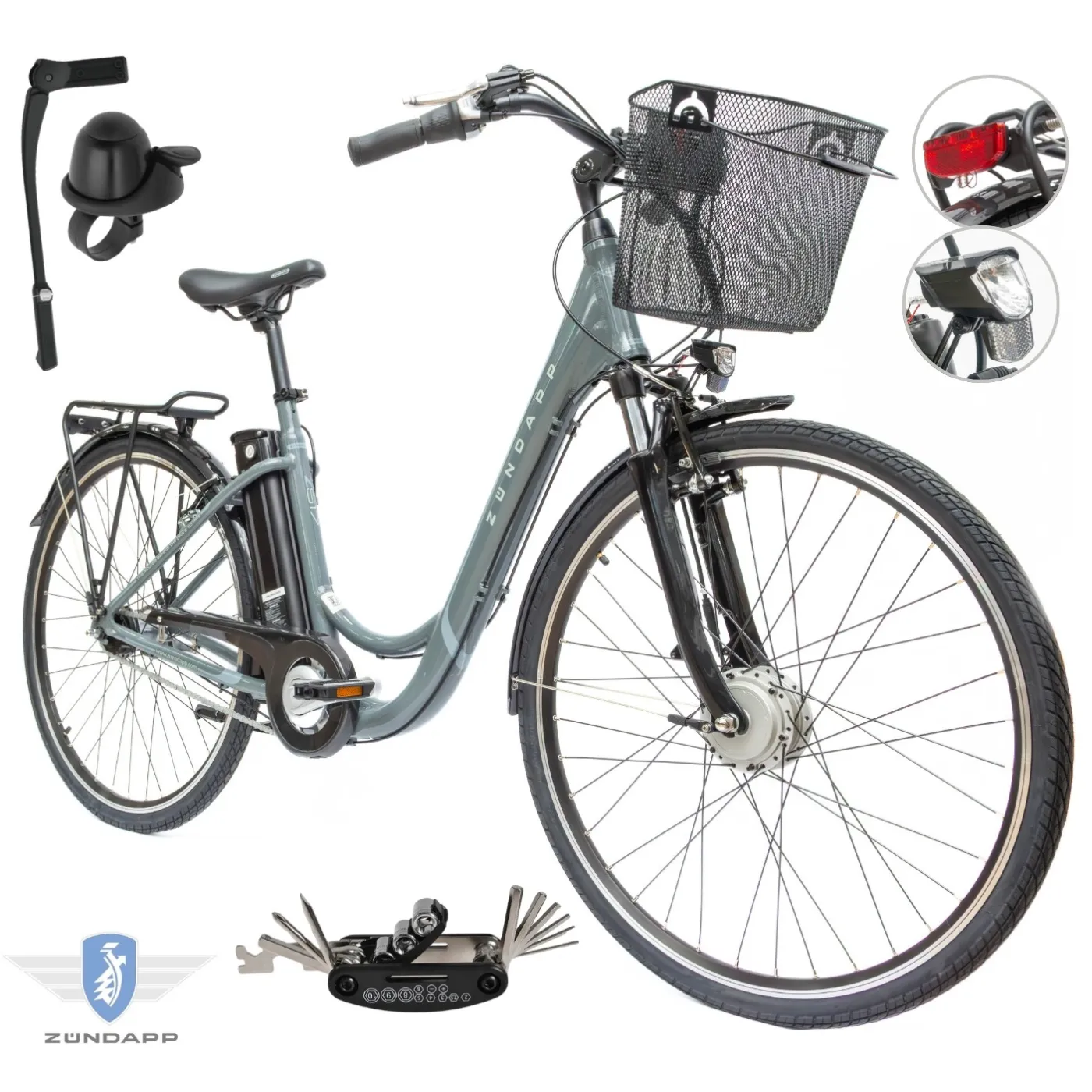 Rower Elektryczny Damski Miejski 28 SHIMANO Nexus 250 W LCD Aluminium Amory