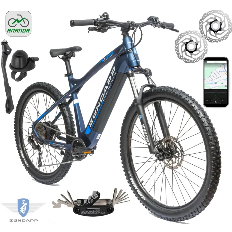 Rower Elektryczny Męski Damski Górski 27,5 MTB Deore LCD Aplikacja NFC 2025