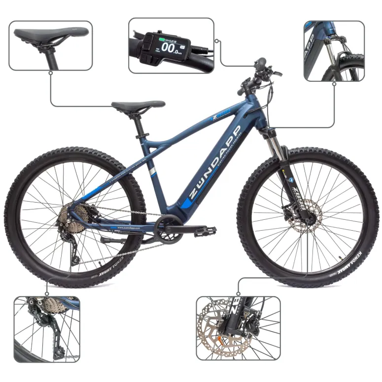 Rower Elektryczny Męski Damski Górski 27,5 MTB Deore LCD Aplikacja NFC 2025