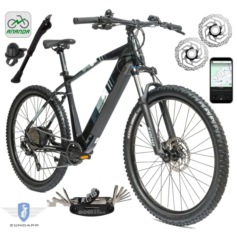 Rower Elektryczny Męski Damski Górski 27,5" MTB SHIMANO Deore LCD Aplikacja