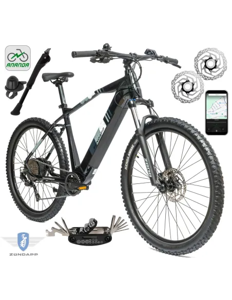 Rower Elektryczny Męski Damski Górski 27,5" MTB SHIMANO Deore LCD Aplikacja