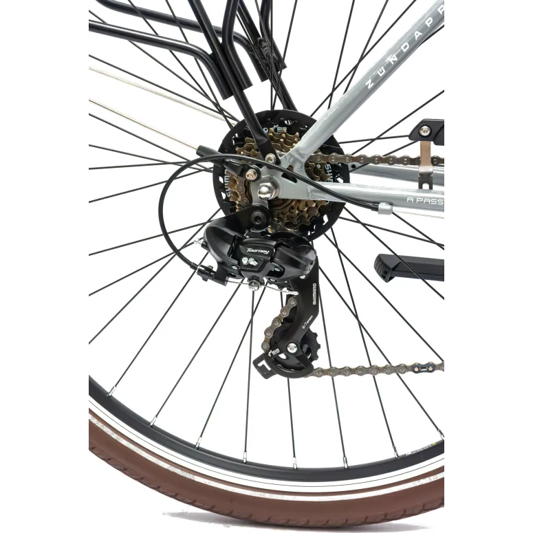 Rower Damski Miejski 28" SHIMANO Oświetlenie Dynamo Koszyk Bagażnik Stopka