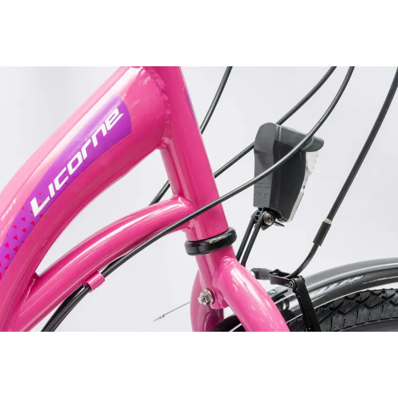 Rower Damski Miejski 26" Dziewczęcy SHIMANO Bagażnik Oświetlenie Stopka