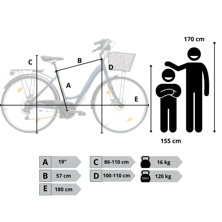 Rower Damski Miejski 28" SHIMANO Aluminium Tarcze Bagażnik Błotniki Stopka