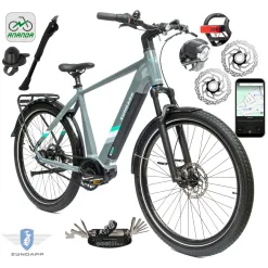 Rower Elektryczny Męski Miejski 27,5" SHIMANO Nexus LCD 250W Aplikacja
