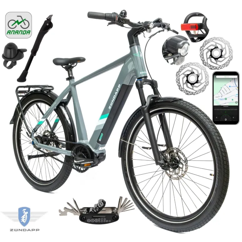 Rower Elektryczny Męski Miejski 27,5" SHIMANO Nexus LCD 250W Aplikacja