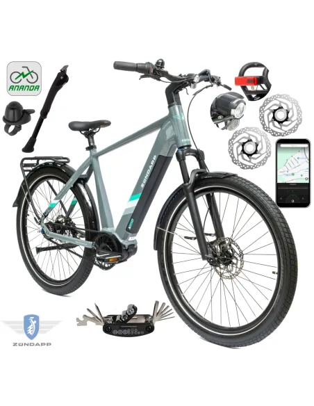 Rower Elektryczny Męski Miejski 27,5" SHIMANO Nexus LCD 250W Aplikacja