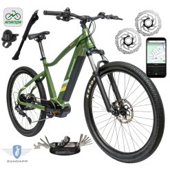 Rower Elektryczny Męski Damski Górski 27,5" SHIMANO 2025 Aplikacja 250W LCD
