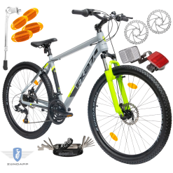 Rower Męski Górski 27,5" SHIMANO Aluminium MTB Amory Stopka Tarcze Dzwonek