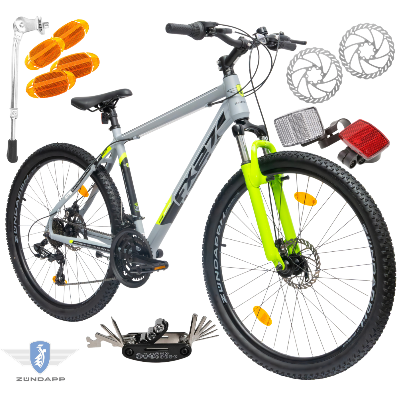 Rower Męski Górski 27,5" SHIMANO Aluminium MTB Amory Stopka Tarcze Dzwonek