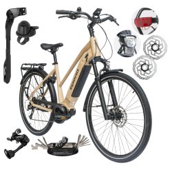 Rower Elektryczny Damski Trekkingowy 28" SHIMANO Hydraulika 250 W LCD Amory