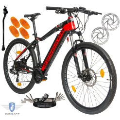 Rower Elektryczny Męski Damski Górski 27,5" SHIMANO Tarcze MTB LCD 250 W