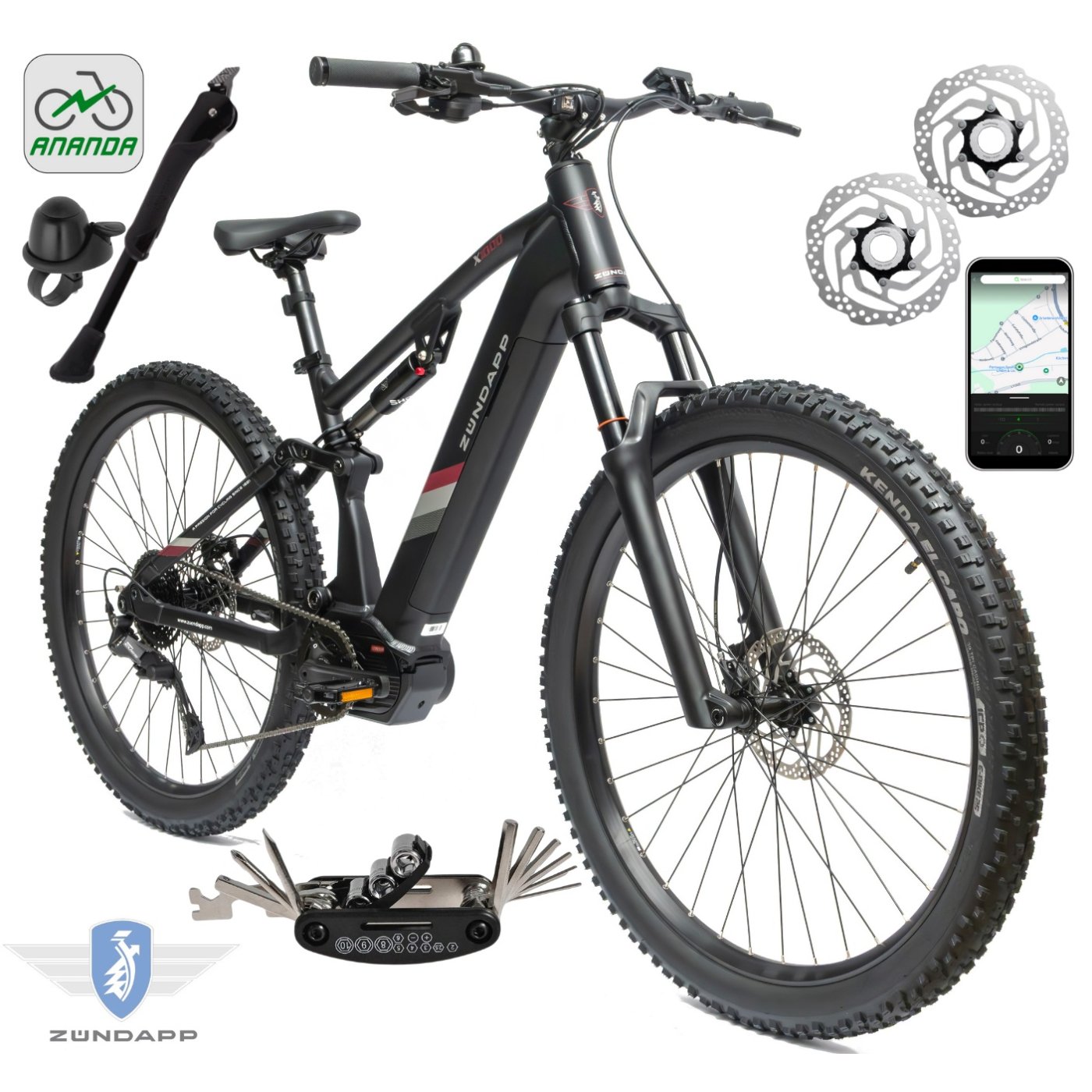 Rower Elektryczny Męski Damski Górski 29" SHIMANO 110 Nm Aplikacja 2025 LCD