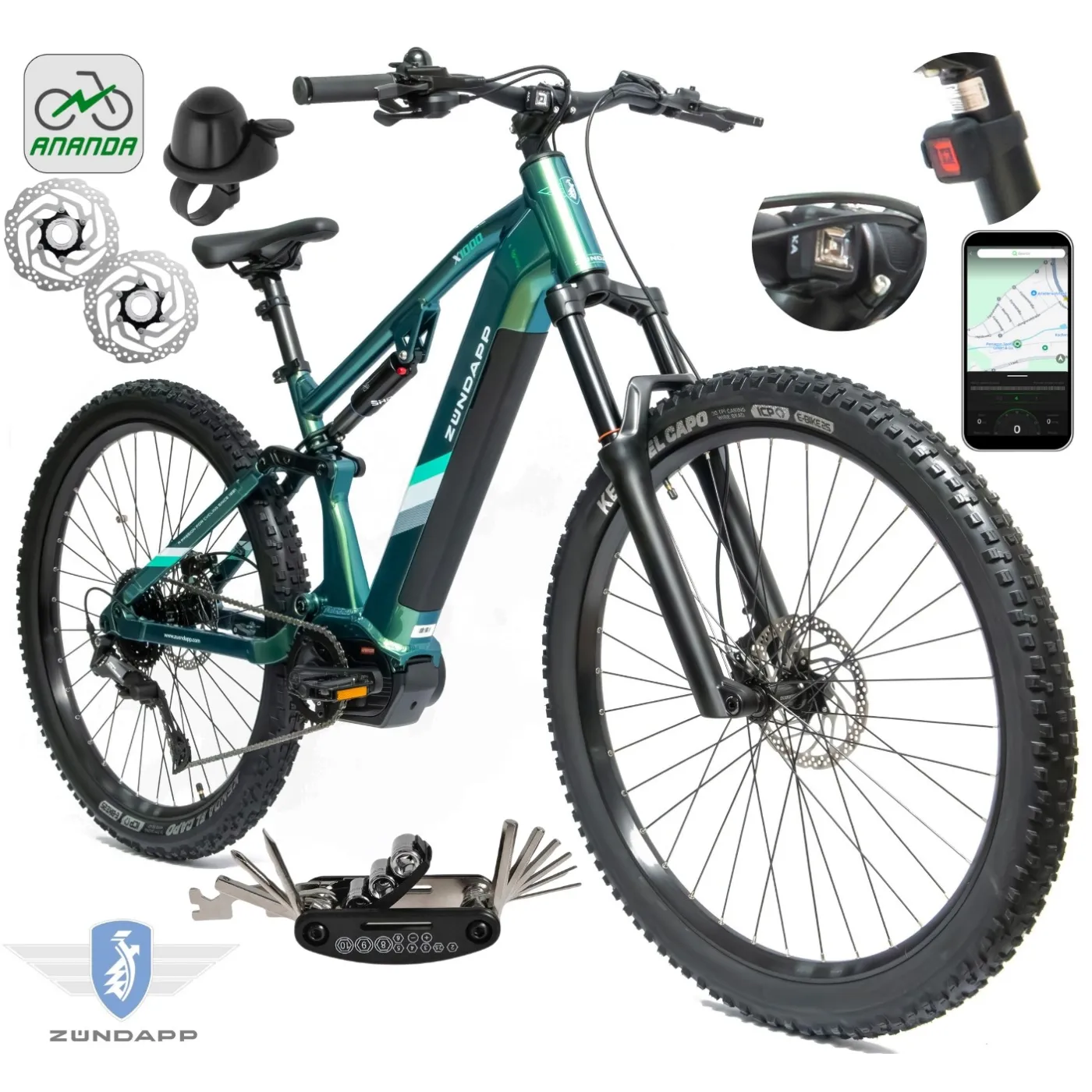Rower Elektryczny Męski Damski Górski 29" SHIMANO Cues Aplikacja 2025 LCD