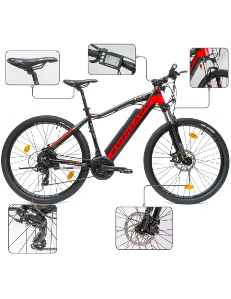 Rower Elektryczny Męski Damski Górski 27,5" Alu Tarcze MTB Amory Stopka