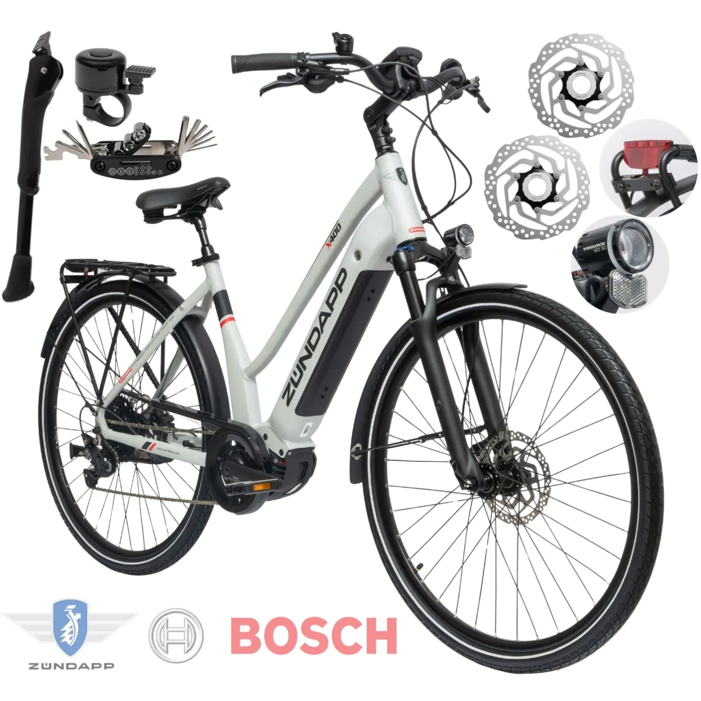 Rower Elektryczny Damski Trekkingowy 28" SHIMANO BOSCH 250 W Hydraulika LCD