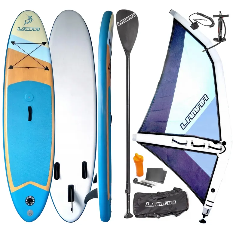 Deska SUP do Pływania Dmuchana Żagiel Wiosło Pompka Lamar 290 Windsurfing