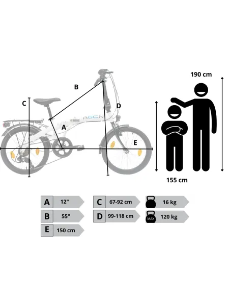 Rower Damski Męski Składany 20" SHIMANO Składak Bagażnik Oświetlenie Dynamo