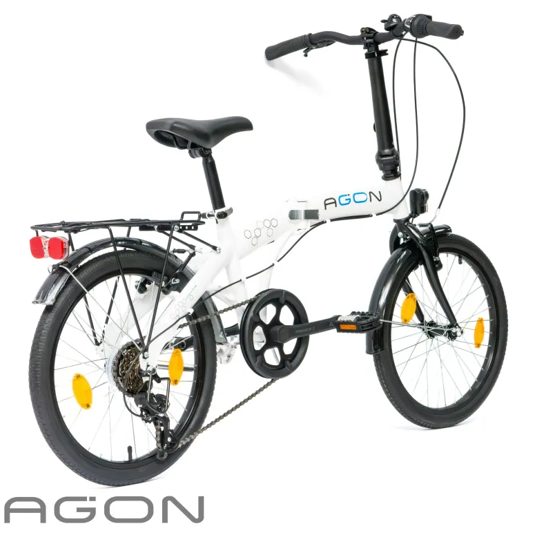 Rower Damski Męski Składany 20" SHIMANO Składak Bagażnik Oświetlenie Dynamo