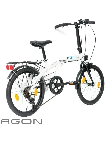 Rower Damski Męski Składany 20" SHIMANO Składak Bagażnik Oświetlenie Dynamo