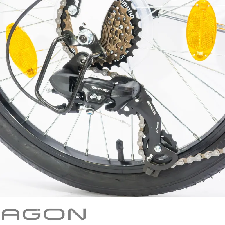 Rower Damski Męski Składany 20" SHIMANO Składak Bagażnik Oświetlenie