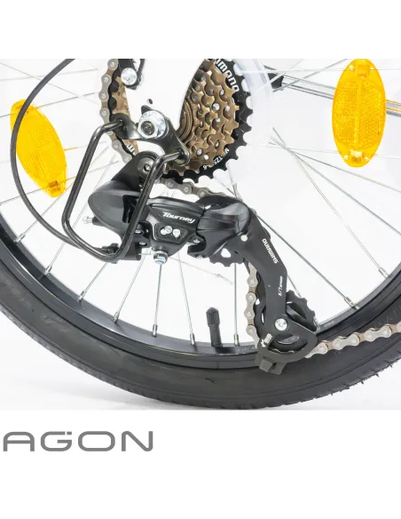 Rower Damski Męski Składany 20" SHIMANO Składak Bagażnik Oświetlenie Dynamo