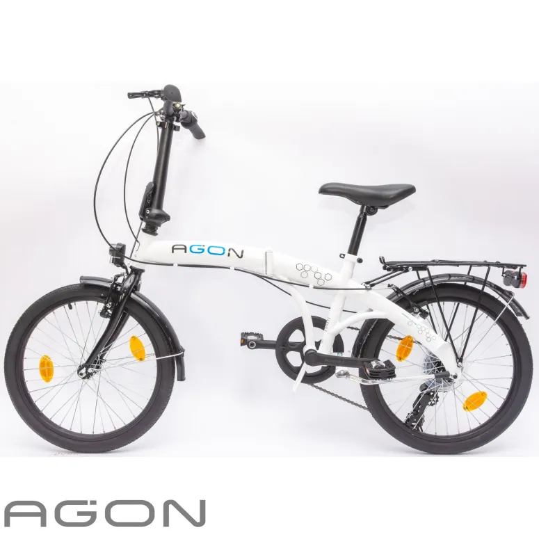 Rower Damski Męski Składany 20" SHIMANO Składak Bagażnik Oświetlenie Dynamo