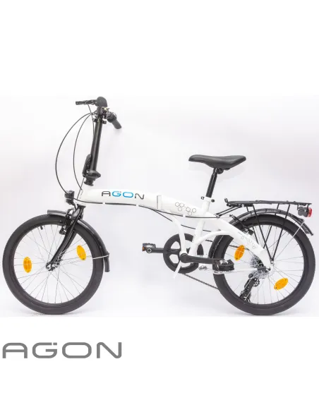 Rower Damski Męski Składany 20" SHIMANO Składak Bagażnik Oświetlenie Dynamo