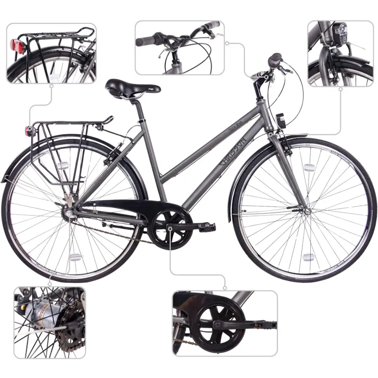 Rower Damski Miejski 28" SHIMANO Nexus Bagażnik Oświetlenie Błotniki Kontra