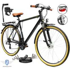 Rower Męski Trekkingowy 28" Aluminium SHIMANO Amortyzacja Bagażnik Światła