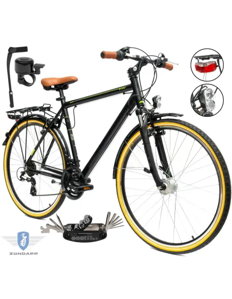 Rower Męski Trekkingowy 28" Aluminium SHIMANO Amortyzacja Bagażnik Światła