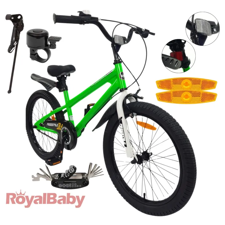 Rower Dziecięcy Koła 20" Chłopięcy Błotniki Stopka Dzwonek Osłona Odblaski
