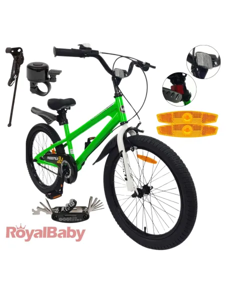 Rower Dziecięcy Koła 20" Chłopięcy Błotniki Stopka Dzwonek Osłona Odblaski