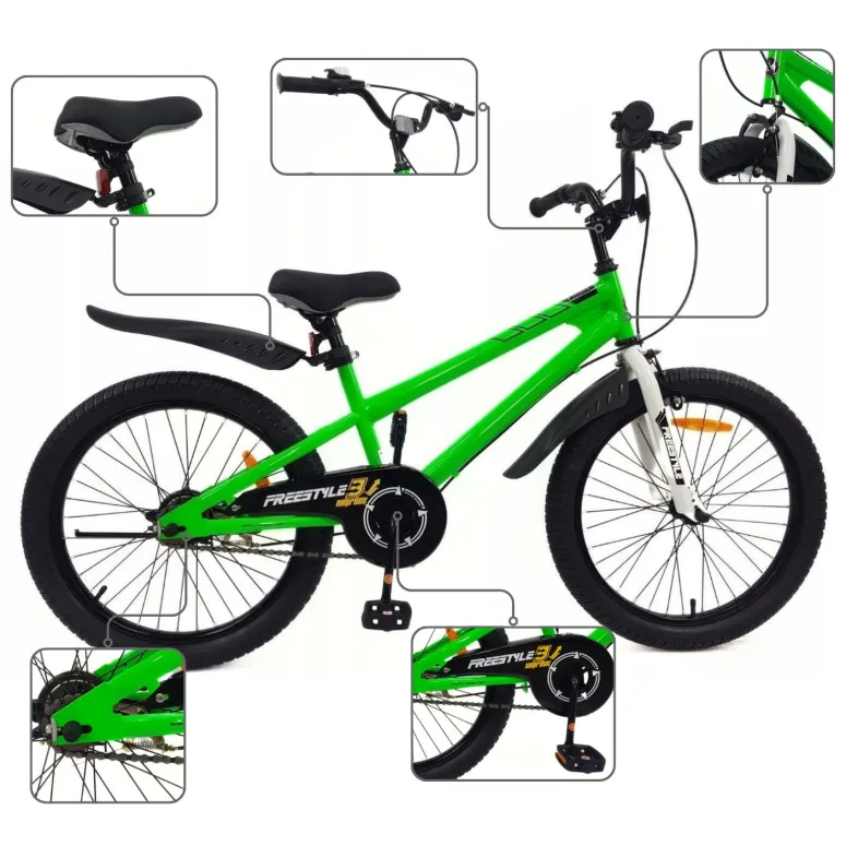 Rower Dziecięcy Koła 20" Chłopięcy Błotniki Stopka Dzwonek Osłona Odblaski