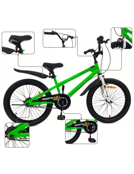 Rower Dziecięcy Koła 20" Chłopięcy Błotniki Stopka Dzwonek Osłona Odblaski